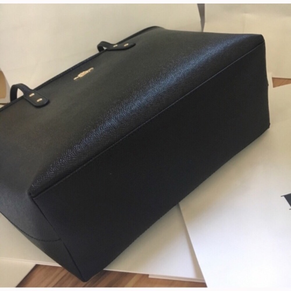 🌷coach zip tote/shoulder bag/black/leather - Picture 5 of 8